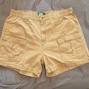 Cabela's Khaki Elastic Waist Cargo Shorts